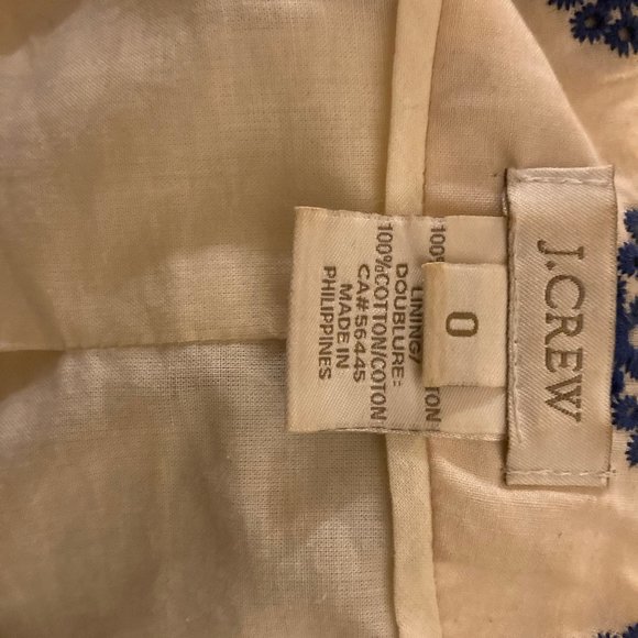 J. Crew Filigree Embroidered Jacket (Size 0) - Picture 6 of 6